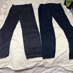 Banana Republic & Hudson 2 Pair Dark Wash Skinny Denim Jeans 27/4